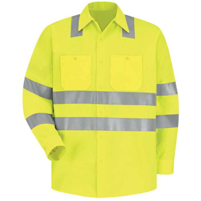 High Visibility Safety Long Sleeve Work Shirt Thumbnail