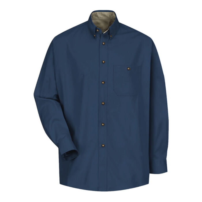 Long Sleeve Cotton Contrast Dress Shirt Thumbnail